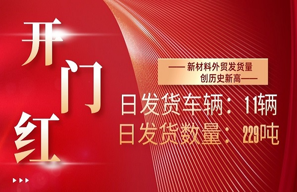 起步即是沖刺！新材料公司外貿(mào)單日發(fā)貨量創(chuàng)歷史新高